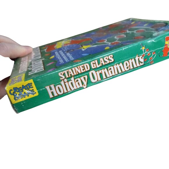 Create Bake Stained Glass Holiday Ornaments Kit Metal Frames Crystals DIY NEW - Picture 5 of 5